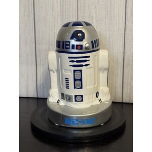Star Wars R2-D2 Ceramic Coin Bank FAB Starpoint Pedestal Base 7.5" EC